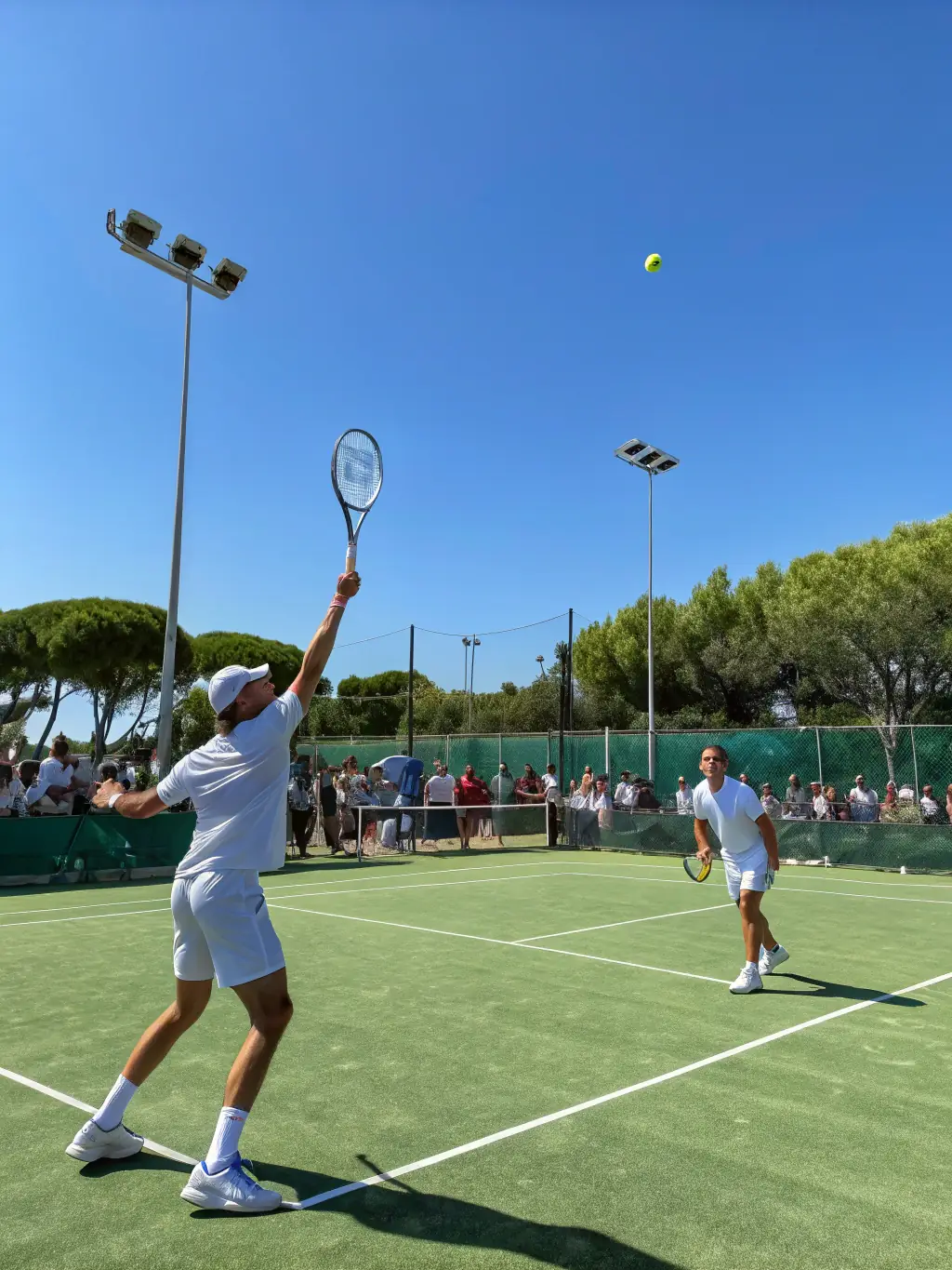 A photo of a tennis tournament organized by TCV, showcasing the club's dedication to healthy competition and skill development.